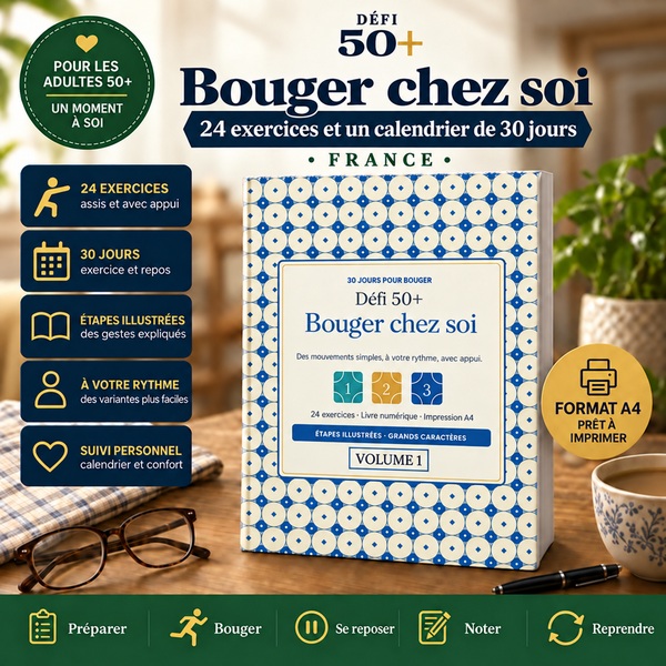 Présentation du produit Défi 50+ France — Bouger chez soi | Volume 1