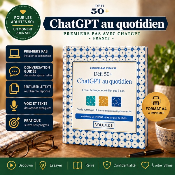 Présentation du produit Défi 50+ — ChatGPT au quotidien | Volume 1